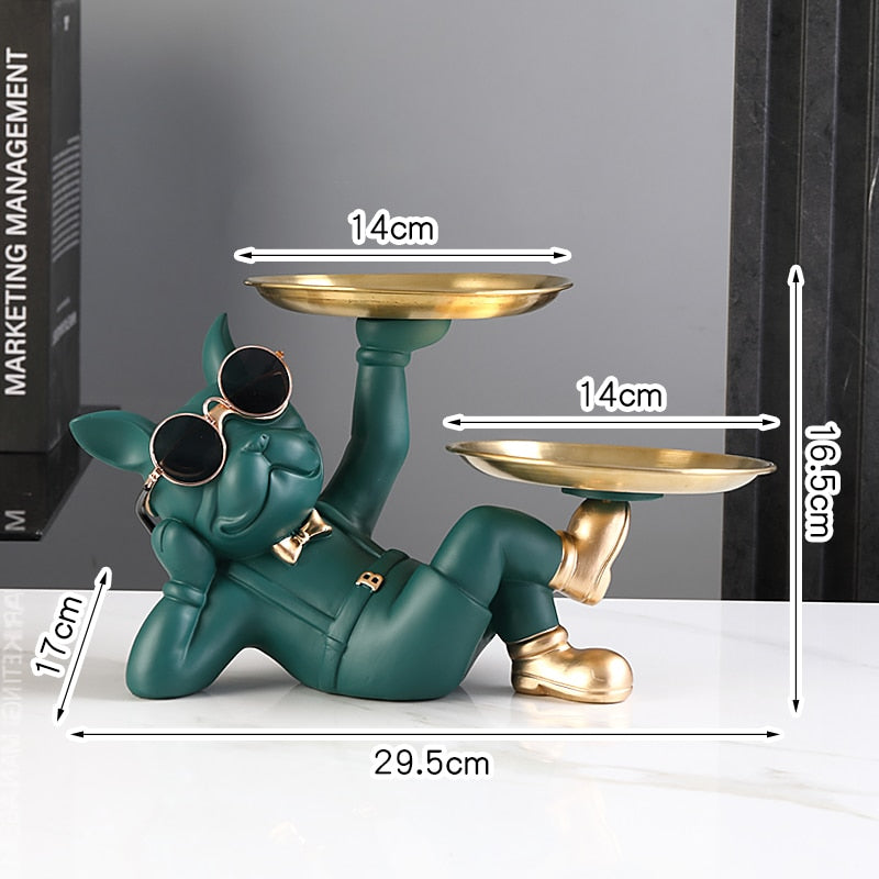 Frenchie KungFu Butler Statue