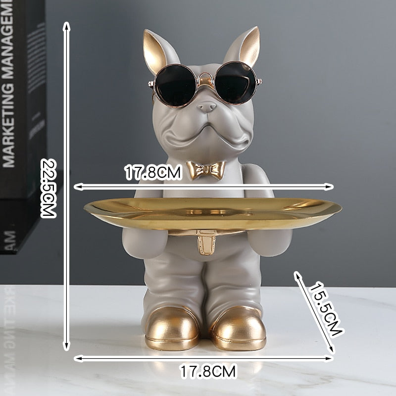Frenchie KungFu Butler Statue