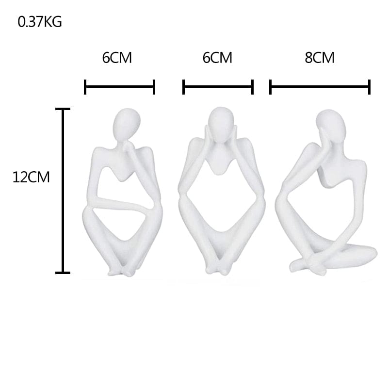 Abstract Book Shelf Figurines
