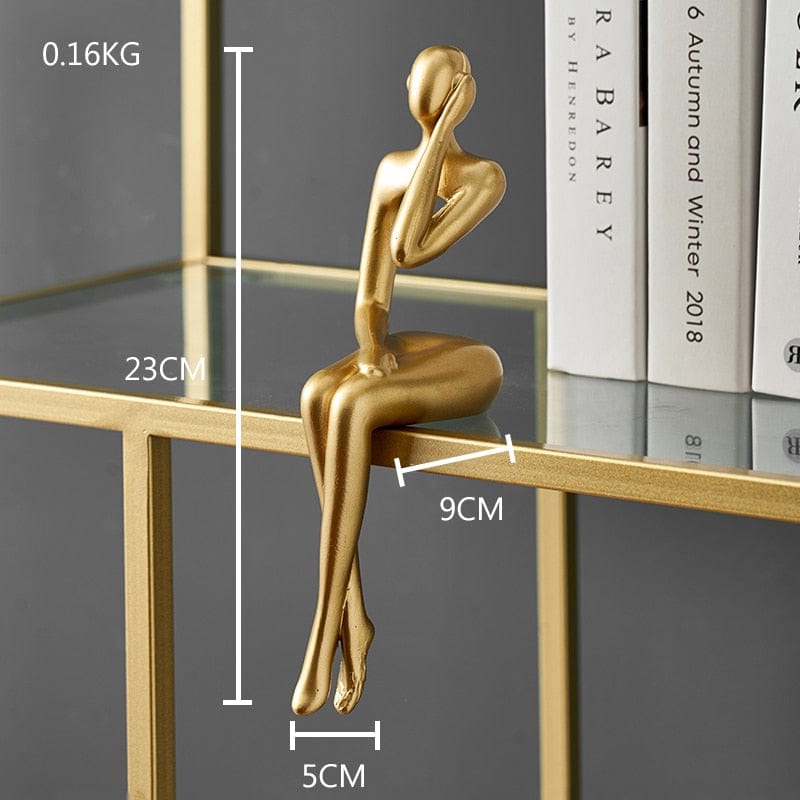 Abstract Book Shelf Figurines