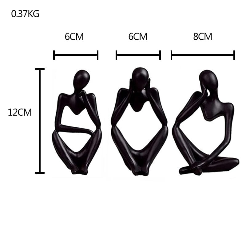 Abstract Book Shelf Figurines
