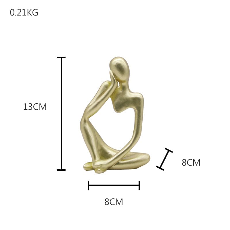 Abstract Book Shelf Figurines