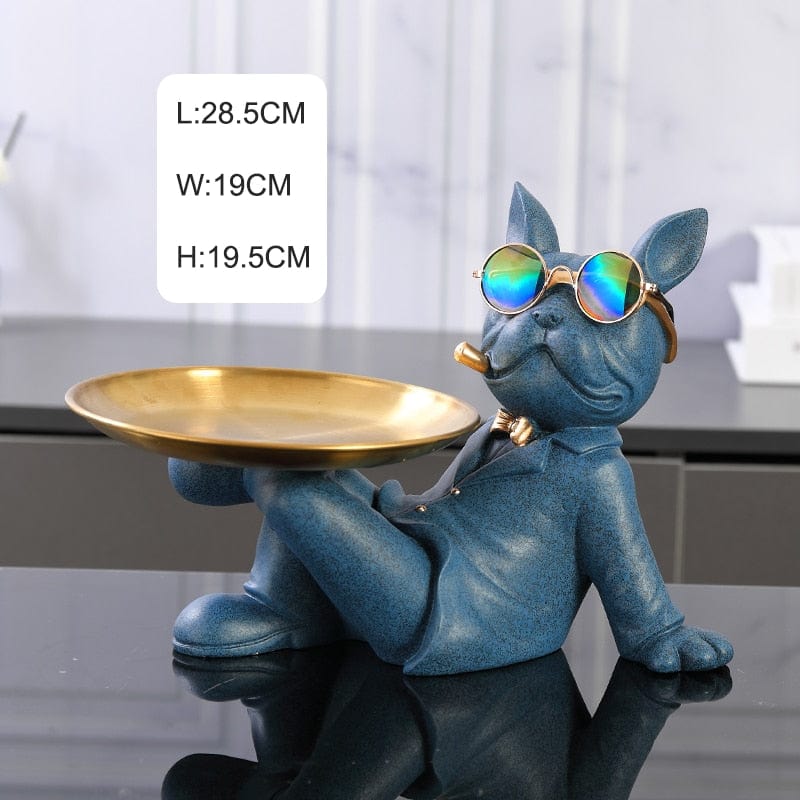 Frenchie Stylish Butler Statue