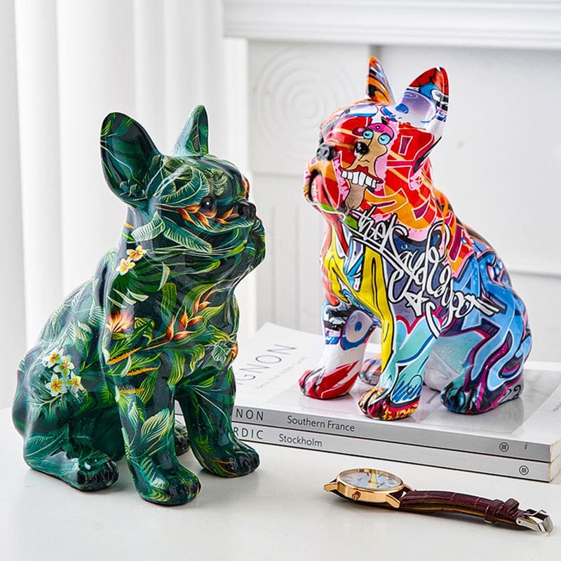 Graffiti French Bulldog Statue
