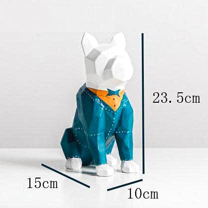 Playful French Bulldog Statue