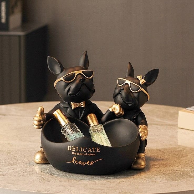 Frenchie Couple Tabletop Bowl
