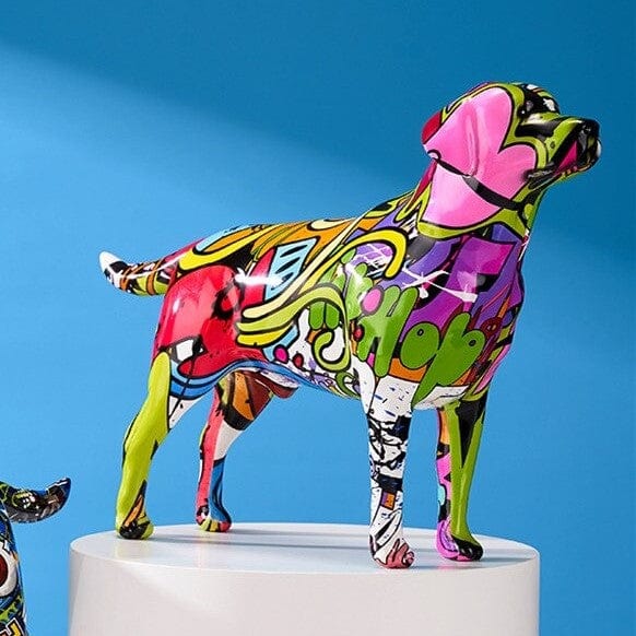 Graffiti Labrador Retriever Statue