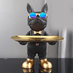 French Bulldog Butler Statue