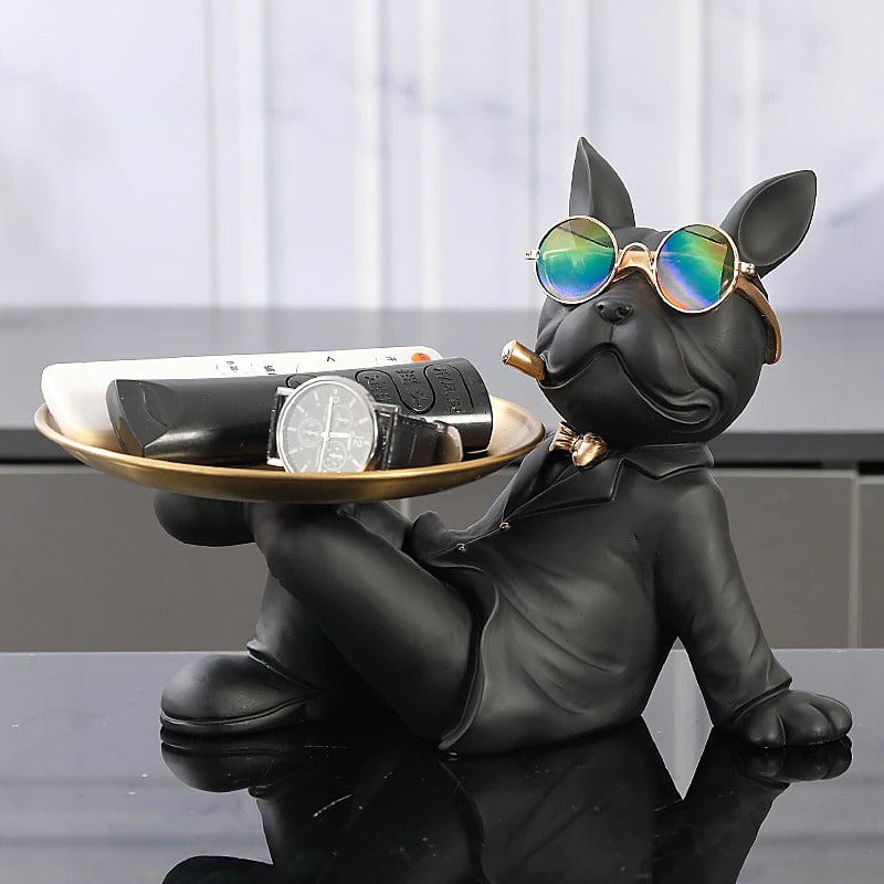 Frenchie Stylish Butler Statue