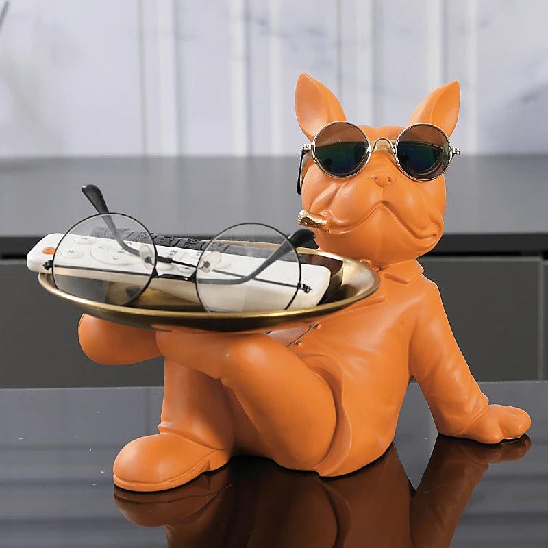 Frenchie Stylish Butler Statue