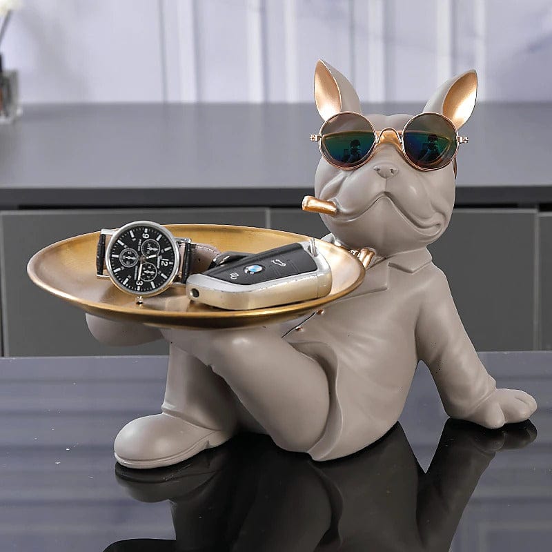 Frenchie Stylish Butler Statue