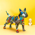 Nordic Painted Bull Terrier Statue