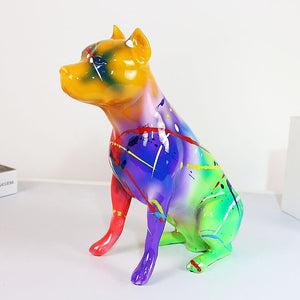 Fluorescence Staffordshire Terrier Statue