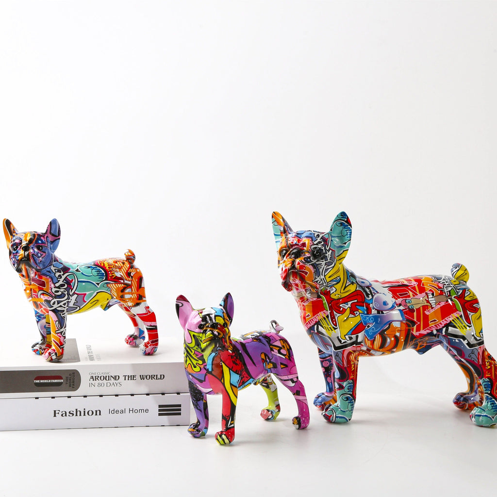 Graffiti French Bulldog Statue