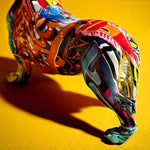 Nordic Painted Dachshund Statue