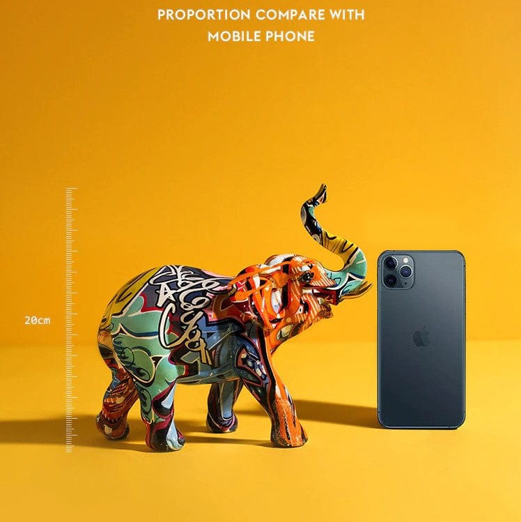 Nordic Painted Elephant Statue