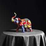 Nordic Painted Elephant Statue