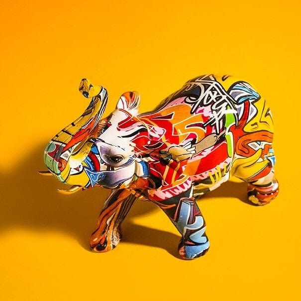Nordic Painted Elephant Statue