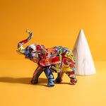 Nordic Painted Elephant Statue