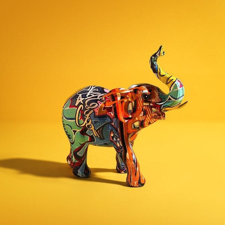 Nordic Painted Elephant Statue