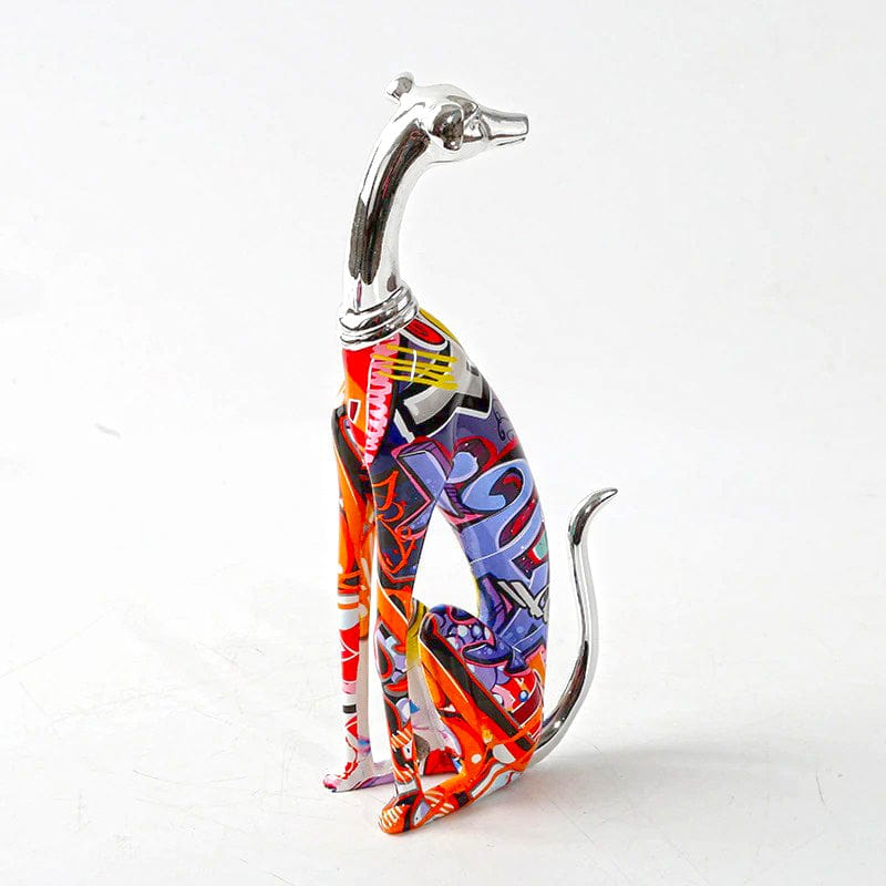 Graffiti Painted Greyhound Statue