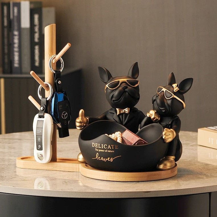 Frenchie Couple Tabletop Bowl