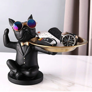 Frenchie Flexing Butler Statue