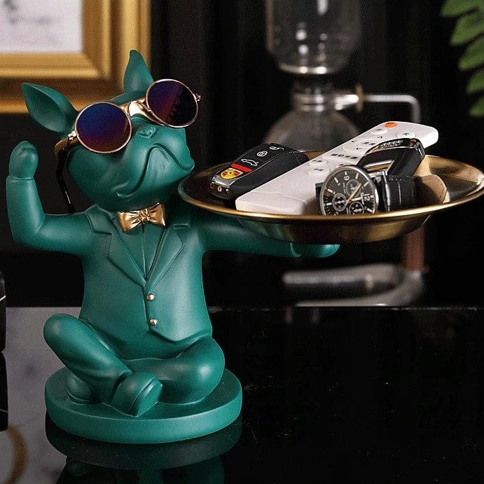 Frenchie Flexing Butler Statue
