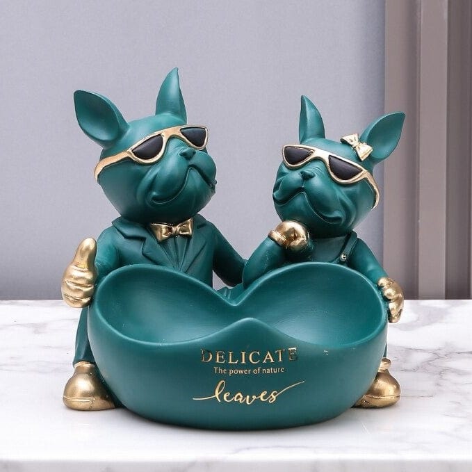 Frenchie Couple Tabletop Bowl