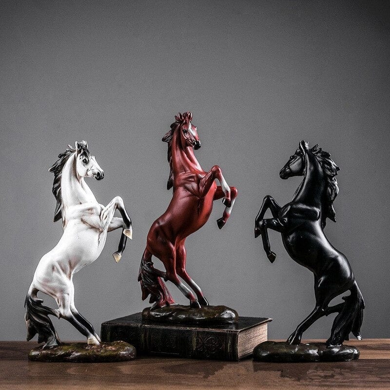Rearing Horse Simulation Statue