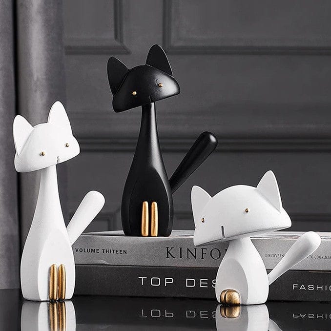 Abstract Designed Cat Statues
