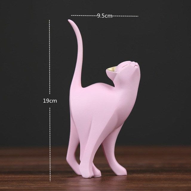 Abstract Cat Figurines