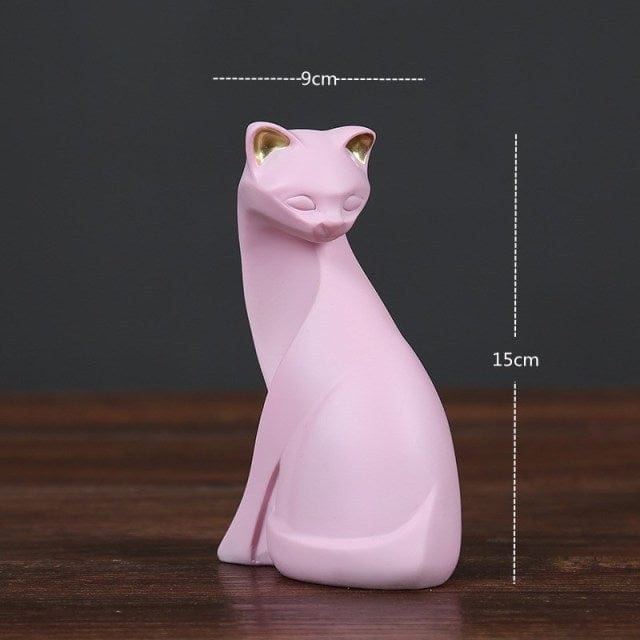 Abstract Cat Figurines