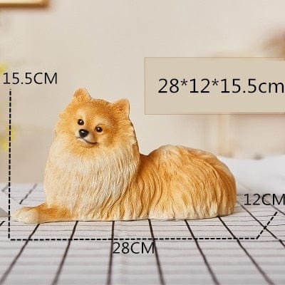 Pomeranian Simulation Statue