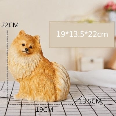 Pomeranian Simulation Statue
