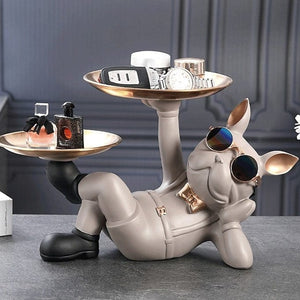 French Bulldog Butler Statue