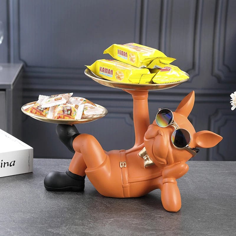 French Bulldog Butler Statue