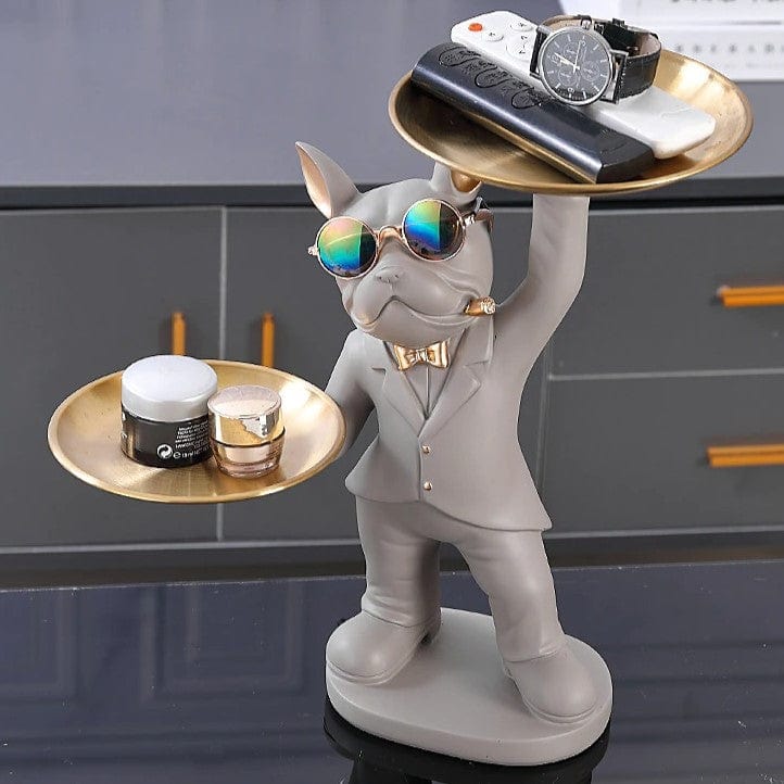 Frenchie Stylish Butler Statue