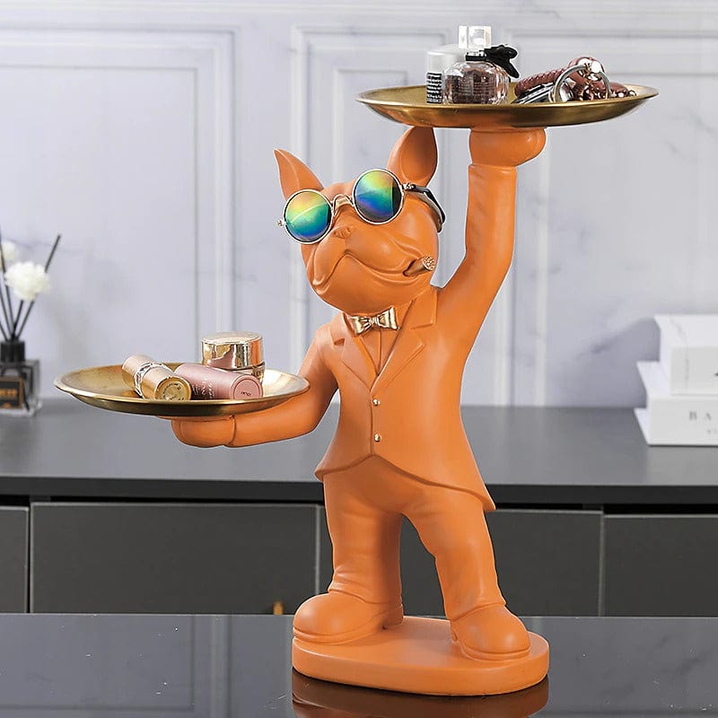 Frenchie Stylish Butler Statue