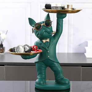 Frenchie Stylish Butler Statue