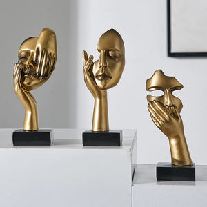 Abstract Face Art Figurines