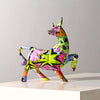 Abstract Painted Ox Sculpture